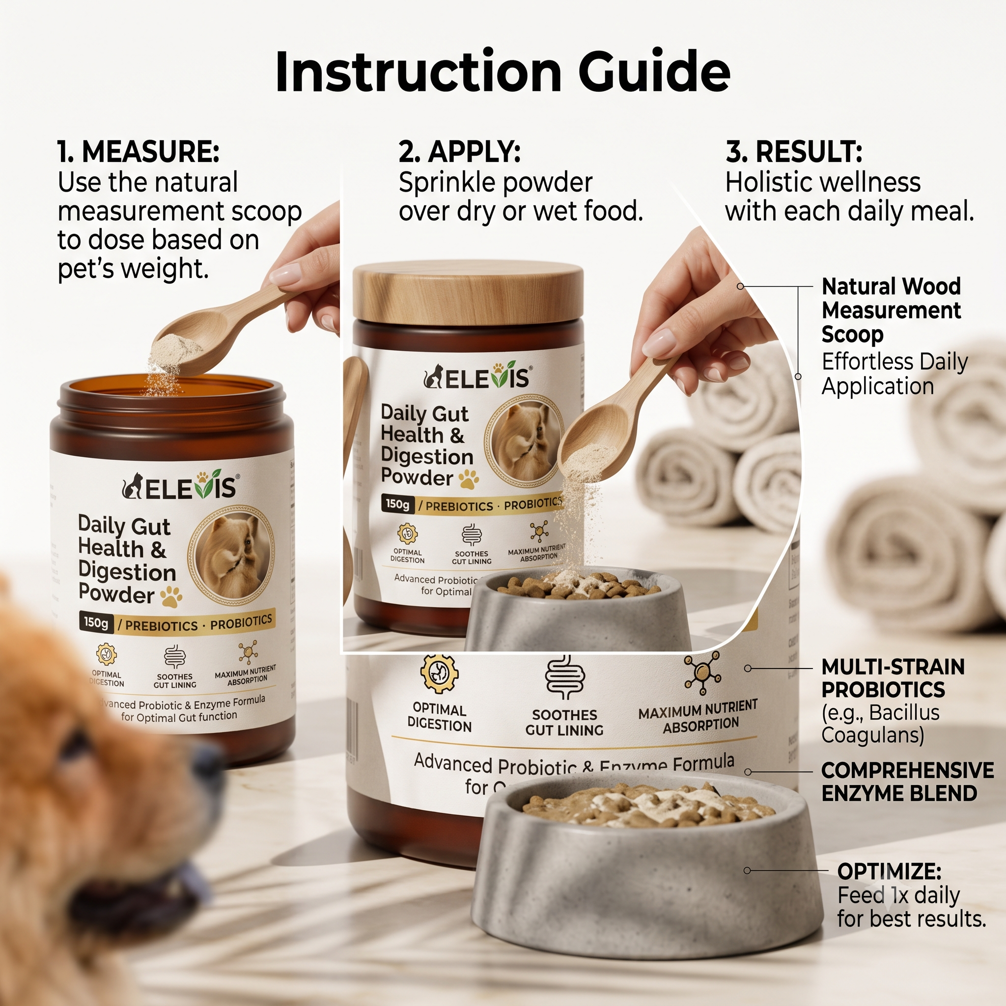 ELEVIS Daily Gut Health & Digestion Powder (150g)